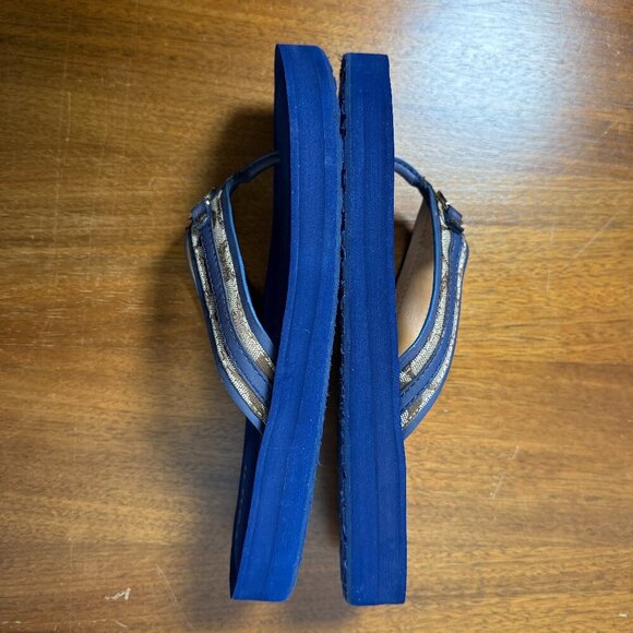 Coach Jasmine 9.5B Thongs Blue - Picture 6 of 7